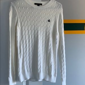 Beautiful White Brooks Brothers Crew Neck